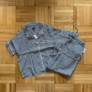 GAP Black and White Gingham Pajama Set